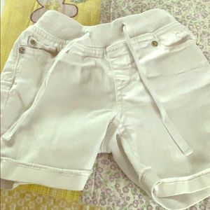 White justice shorts